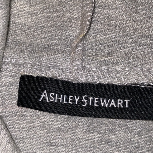 ASHLEY STEWART sweatshirt long sleeve zip up hoodie 2 pockets NEW size 14/16 - Picture 5 of 11